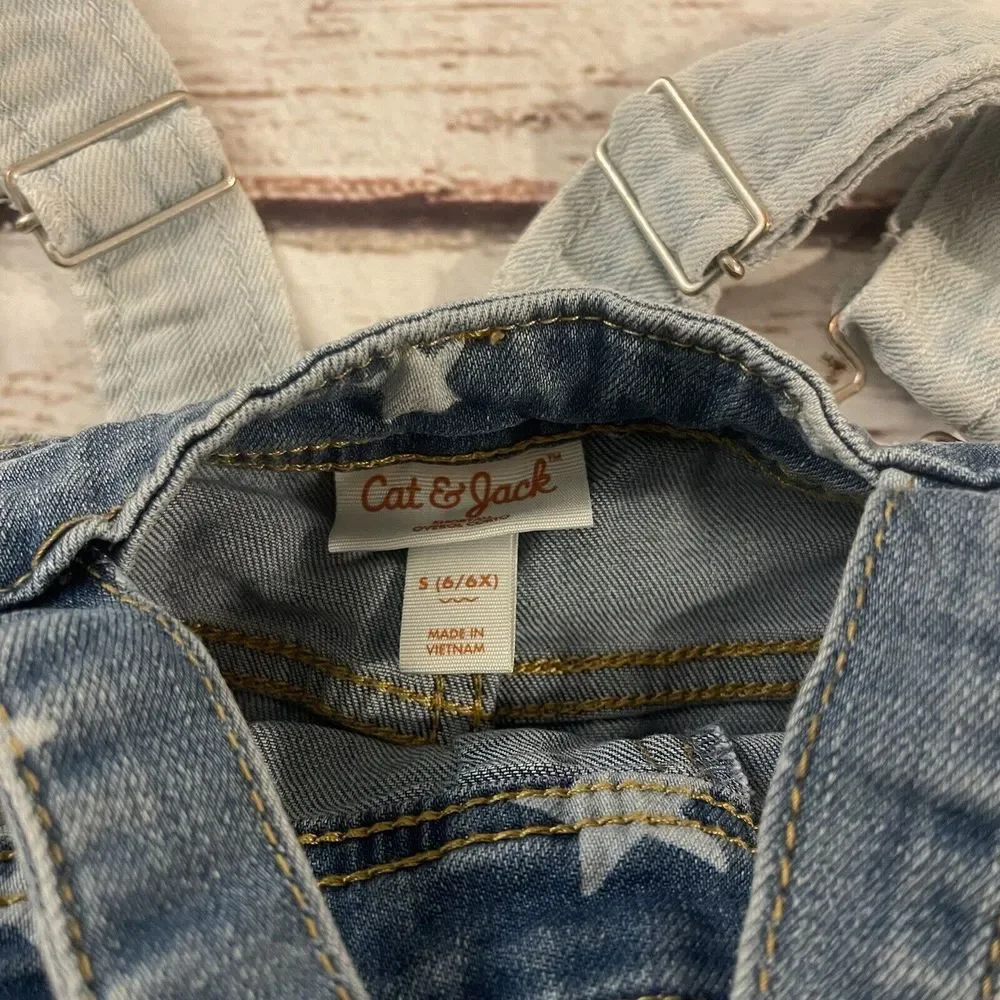 Gap Cherokee Old‎ Navy Cat & Jack Denim Girls Denim Overalls Size Small Lot of 4